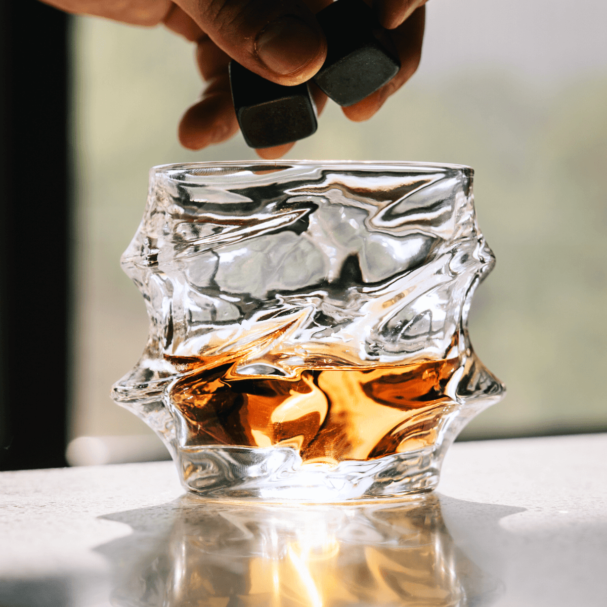 Storm Sculpted Glass Set - product image 1